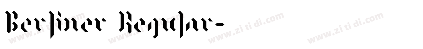 Berliner Regular字体转换